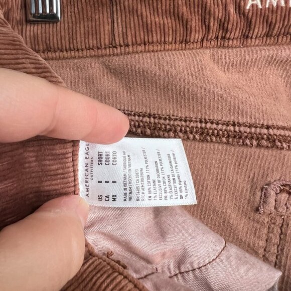 American Eagle Corduroy Pants Super Stretch Skinny Rust Orange Size 8 Short - Picture 6 of 10